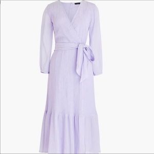 J. Crew Point Sur faux wrap dress in lavender 14